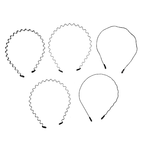 LABRIMP 10 Stück Teiliges Unisex Wellenförmiges Metall Haarband Rutschfeste Sport Stirnbänder mit Schützender Kantenabdeckung Rostfrei Leicht Vielseitig für Outdoor Party Zufällige Farbe von LABRIMP