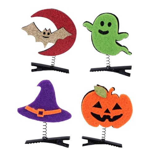 LABRIMP 12 Stück Kürbis - -haarnadel Haarspangen Für Mädchen Halloween-haare Haarklammern Halloween Cosplay-kopfschmuck Fledermäuse Haarnadel Haarspange Filzstoff von LABRIMP