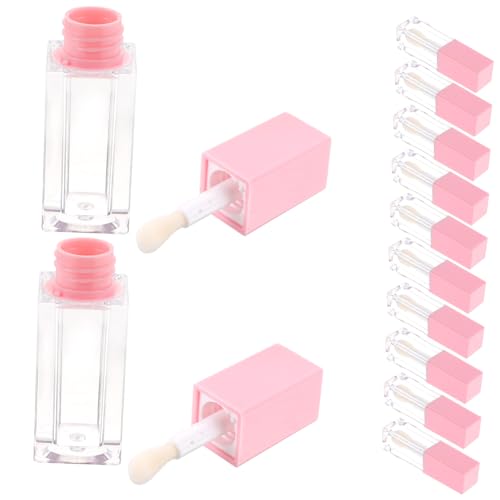 LABRIMP 12 Stück Teiliges Nachfüllbare Quadratische Lippenbalsam tuben Leichte Auslaufsichere Kosmetikbehälter für DIY Lipgloss für Unterwegs und Geschenk an Frauen von LABRIMP