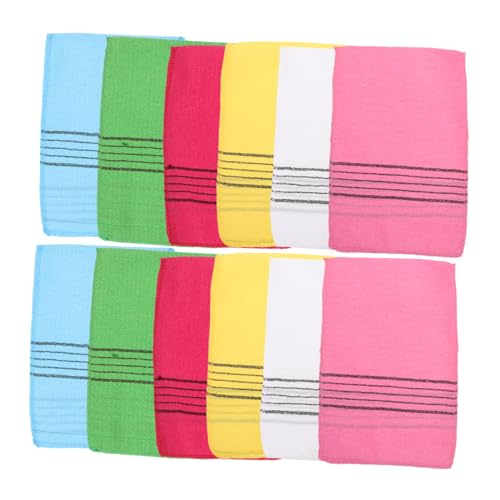 LABRIMP 12 Stück Teiliges Sauna-peeling-badetuch mit Grober Textur Robustes Leichtes Körperpeeling-handtuch Farbenfrohe Auswahl für Spa Fitnessstudio und Reise Effektive Hautreinigung und von LABRIMP