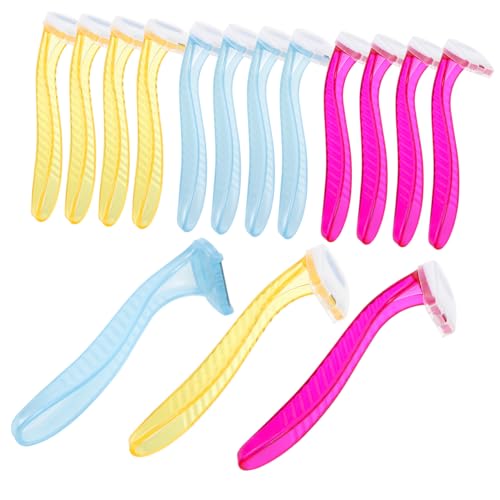 LABRIMP 15 Stück Teiliges für Damen Handrasierer für Körperhaare Tragbare Haarentfernung für Achseln Beine und Bikinizone für Reisen und Dusche von LABRIMP