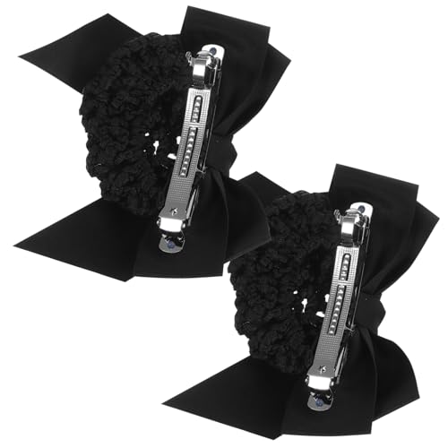 LABRIMP 2 Stck. Haarnetz mit Schleife für Haarspangen für Damen Geeignet für Arbeit und Besondere Anlässe Einfach zu Verwenden Rutschfest und von LABRIMP