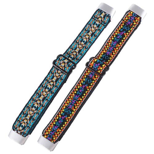 LABRIMP 2 Stück Atmungsaktive Nylon Uhrband Ersatzarmband Kompatibel mit Fitbit Luxe Verstellbare Armbänder für Damen und Herren Hautfreundlich und Langlebig von LABRIMP