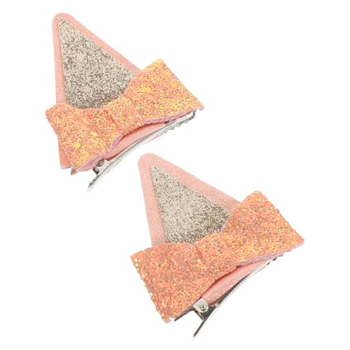 LABRIMP 2 Stück Glitzer Haarspangen mit Katzenohren Einzigartige Haarschmuck für Partys und Festivals Strapazierfähige Clips für Kreative Frisuren Vielseitiges Accessoire von LABRIMP