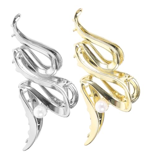 LABRIMP 2 Stück Metall Haarklammer Wellenförmig Große Haarklammer für Dickes Haar Claw Clip Elegant Temperamentvoll Silber Gold Haarschmuck Damen Alltag Büro Party LABRIMP 2 Stück Metall Haarklammer Wellenförmig Große Haarklammer für Dickes Haar Claw Clip Elegant Temperamentvoll Silber Gold Haarschmuck Damen Alltag Büro Party von LABRIMP