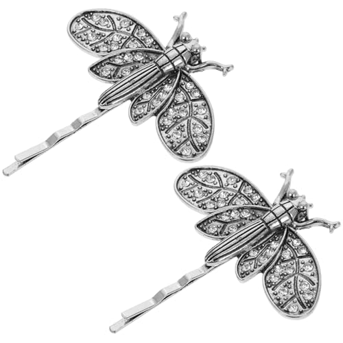 LABRIMP 2 Stücke Vintage Haarnadeln Libelle Haarspangen aus Metall mit Strassverzierungen für Frauen Dekorative Haarschmuck für Partys Hochzeiten und Besondere Anlässe von LABRIMP