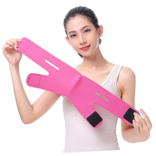 LABRIMP 2 Stück Slimming Gesichtsband V Förmige Dünne Gesichtsmaske zum Lifting und Straffen Elastischer Kinnriemen zur Hautfestigung Wiederverwendbar Passend für Mädchen Doppelkinn von LABRIMP