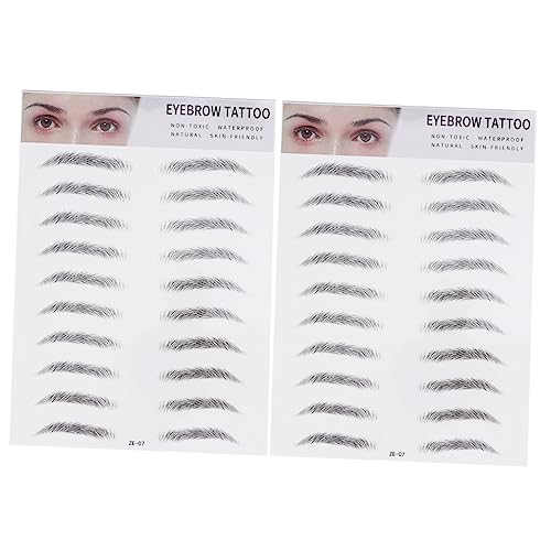 LABRIMP 2 Stück Teiliges Künstliche Augenbrauen Aufkleber Haarähnlich Einfach Anzuwenden Langanhaltend Hautfreundlich für Männer und Frauen Natürliche Volle Augenbrauen in Sekunden von LABRIMP