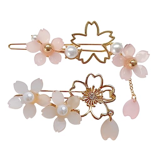 LABRIMP 2 Stück Vintage Kirschblüten Haarspangen Set Japanische Blumen Haarschmuck für Damen für Hochzeiten Cosplay Geburtstage und Alltag Langlebig und von LABRIMP