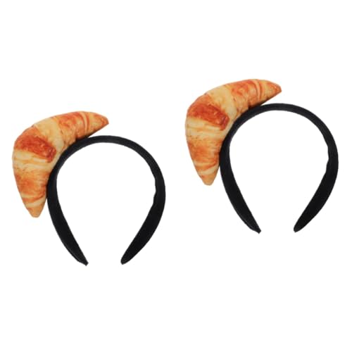LABRIMP 2 Stücke Neuheit Brot Stirnband Headwear Einzigartige Simulation Lebensmittel Haar Hoop Für Party von LABRIMP