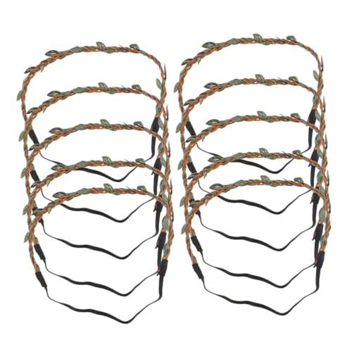 LABRIMP 20 Stück Teiliges DIY Haarkranz mit Geflochtenen Kunstblättern Naturgetreue Haarschmuck für Frauen Handgefertigte Stirnbänder für Party und Festivaldekoration von LABRIMP