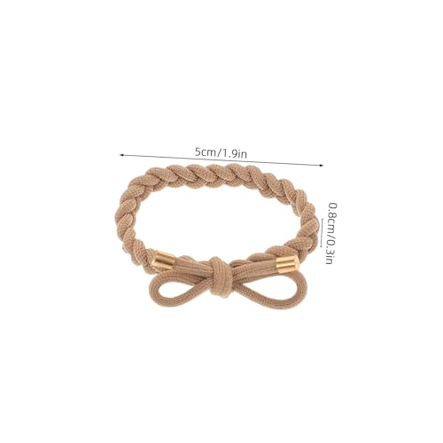 LABRIMP 24 Stück Teiliges Scrunchies für Dickes Haar Elastische Schleifen Haarbänder Schadensfreie Zopfgummis Schwarz Kaffee Khaki Langlebig Komfortabel Geeignet für Frauen Mädchen von LABRIMP