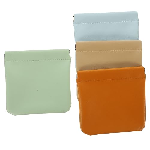 LABRIMP 4 Stück Damen Tragbare Kosmetiktasche Make Up Aufbewahrungstasche ohne Reißverschluss Selbstschließendes Design für Lippenstift Münzen und Schlüssel LABRIMP 4 Stück Damen Tragbare Kosmetiktasche Make Up Aufbewahrungstasche ohne Reißverschluss Selbstschließendes Design für Lippenstift Münzen und Schlüssel von LABRIMP