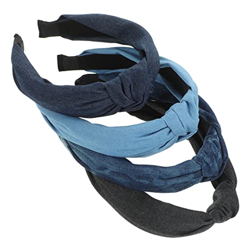 LABRIMP 4 Stück Teiliges Geknotete Haarschmuck für Damen Denim Haarband mit Eleganten Knoten für Look für Jeans Outfits Vielseitig für Jede LABRIMP 4 Stück Teiliges Geknotete Haarschmuck für Damen Denim Haarband mit Eleganten Knoten für Look für Jeans Outfits Vielseitig für Jede von LABRIMP