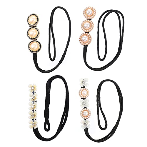 LABRIMP 4 Stück Teiliges Haar Donut Bun Maker mit Perlen und Blumen Haarknoten Styling Werkzeug für Damen Schonend Haltend Vielseitig für Party Alltag und Festliche Anlässe Geeignet von LABRIMP
