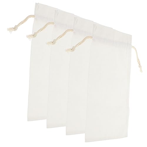 LABRIMP 4 Stück Weinflasche Tasche Leinen Wiederverwendbare Kordelzug Weinbeutel Sublimationsdruck Leere Weintragetaschen für und Feiern von LABRIMP