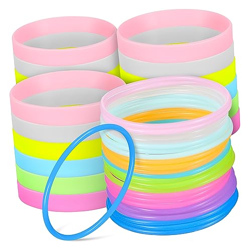 LABRIMP 48 Stück Glow In The Dark Armbänder Leuchtende Silikon Armbänder für Partys Veranstaltungen und Nachtläufe Vielseitig Einsetzbar als Armband oder Haarband LABRIMP 48 Stück Glow In The Dark Armbänder Leuchtende Silikon Armbänder für Partys Veranstaltungen und Nachtläufe Vielseitig Einsetzbar als Armband oder Haarband von LABRIMP