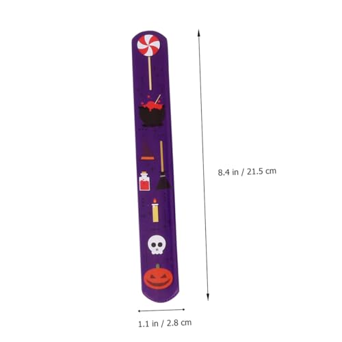 LABRIMP 48 Stück Pop Circle Armband Weiß LED Zubehör Halloween Ringe Party Neon Snap Armbänder Armbänder Halloween Ring Armband Zufällige Farbe von LABRIMP
