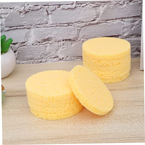 LABRIMP 5 Stück Runde Make Up Schwämme aus Hautfreundlichem Komprimiertem Zellulose Schwamm Sanfte Porentiefes Entfernen von Make Up und Überschüssigem Öl für Frauen und Tägliche von LABRIMP