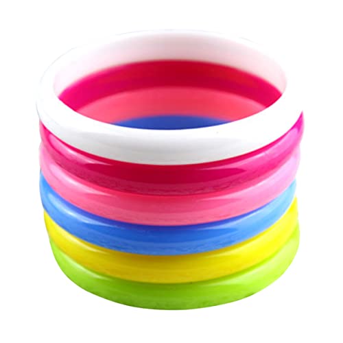 LABRIMP 6 Stück Bonbonfarbene Armbänder Für Mädchen Armreifen Aus Kunststoff Armreif Armbänder Massenarmband Massenarmband Süßigkeiten Kunststoff Ankleidearmbänder Bunte von LABRIMP