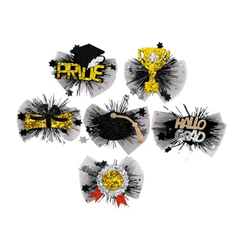 LABRIMP 6 Stück Teiliges Abschluss Haarspangen mit Festlichen Motiven Dekorative Haarclips für Abschlussfeiern Vielseitige Fotorequisiten für Damen Stilvolle Haarschmuck Accessoires LABRIMP 6 Stück Teiliges Abschluss Haarspangen mit Festlichen Motiven Dekorative Haarclips für Abschlussfeiern Vielseitige Fotorequisiten für Damen Stilvolle Haarschmuck Accessoires von LABRIMP