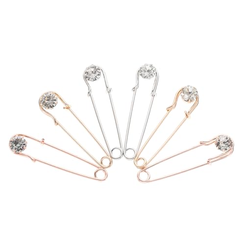 LABRIMP 6 Stück Teiliges Damen Broschen Strass und Metall Anstecknadeln für Kleidung Hüte und Accessoires Gold Roségold und Weiß LABRIMP 6 Stück Teiliges Damen Broschen Strass und Metall Anstecknadeln für Kleidung Hüte und Accessoires Gold Roségold und Weiß von LABRIMP
