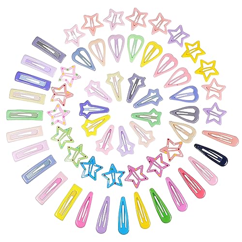 LABRIMP 60Stücke Haarspangen für Mädchen Niedliche Schnapp Haarnadeln Haar Accessoires für Verschiedene Frisuren Langlebig von LABRIMP