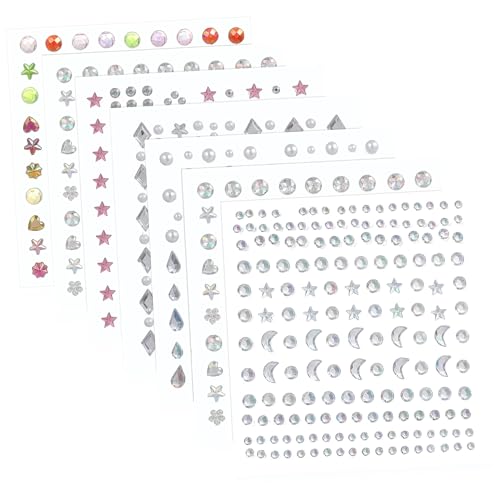 LABRIMP 7 Blätter Selbstklebende Gesichtssteine Teiliges Glitzersteine Gesichtsschmuck Aufkleber Festival Make Up Strasssteine Einfach Anzubringen Langanhaltend Vielfältige Designs für LABRIMP 7 Blätter Selbstklebende Gesichtssteine Teiliges Glitzersteine Gesichtsschmuck Aufkleber Festival Make Up Strasssteine Einfach Anzubringen Langanhaltend Vielfältige Designs für von LABRIMP