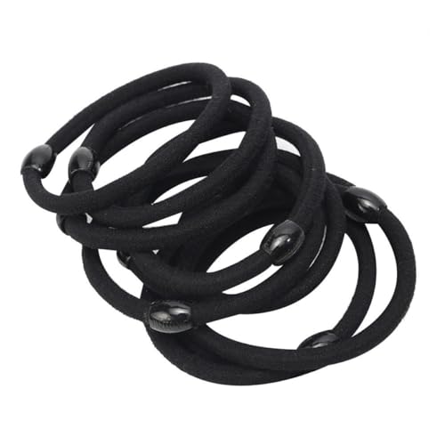 LABRIMP 8 Stück Teiliges Haargummis für Damen Elastische Ponytail Halter Schwarze Haarbänder für Outfit Rutschfeste Haaraccessoires für Alltag und Besondere Anlässe von LABRIMP