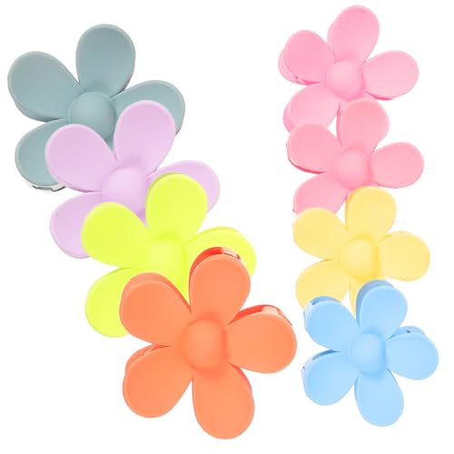 LABRIMP 8 Stück Teiliges Set Große Haarclips mit Blumen Design Mattierte Haarspangen für und Mädchen Robuste Haarzangen für Dickes und von LABRIMP