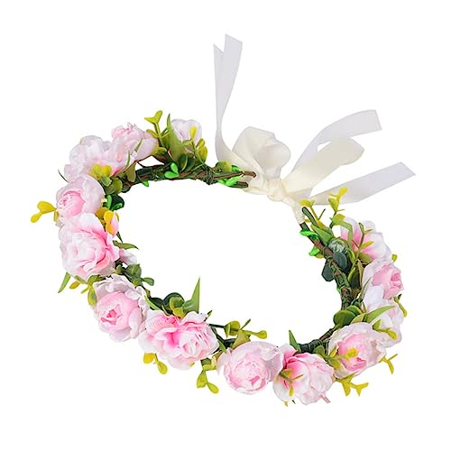 LABRIMP Blumenhaarband für Braut Handgefertigter Blumenkranz für Hochzeiten Haarschmuck Accessoire für Brautjungfern und Besondere Anlässe von LABRIMP