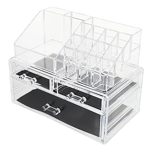 LABRIMP Desktop Kosmetik Organizer Box aus Transparentem Acryl Mehrschichtige Makeup Aufbewahrung Praktischer Aufbewahrungskasten für und Zubehör Eleganter Makeup Holder für Damen und von LABRIMP