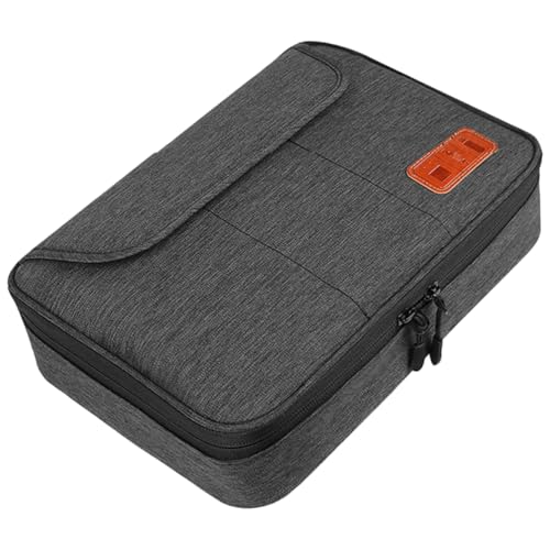 LABRIMP Kabel-Organizer-Tasche Für Reisen Doppellagig Aus Polyester Mit Tragegurt Elektronische Organizer-Tasche Kabelhülle in Aktentasche Und Rucksack von LABRIMP
