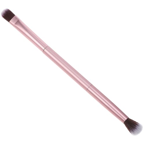 LABRIMP Doppelseitiger Kosmetikpinsel mit Aluminiumgriff Doppelseitiger Lidschatten und Augenbrauenpinsel Langlebiges Make Up Werkzeug für Frauen Natürliche Fasern Mattgoldener Stil von LABRIMP