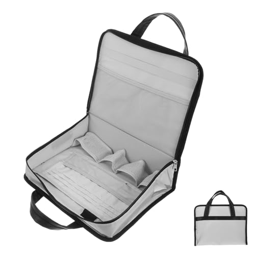 LABRIMP Feuerfester Dokumententasche Business Reise Organizer mit Schloss Leichter Tragbarer Aktenordner für Büro Meetings und Wichtige Unterlagen Hitzebeständig Kompakt Professionell von LABRIMP