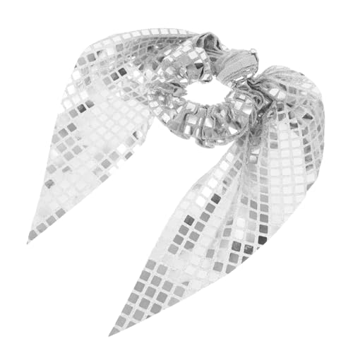 LABRIMP Glitzernde Haargummis mit Pailletten und Schleifenband Elastisches Haarband für Damen Modisches Haarschmuck Accessoire für Partys Hochzeiten und Alltag von LABRIMP