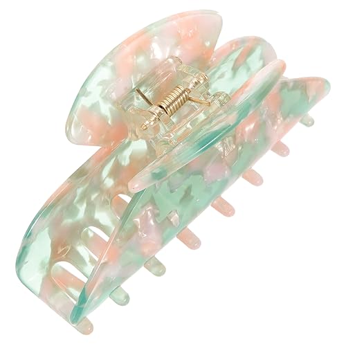 LABRIMP Große Haarklammer für Frauen Starker Rutschfester Haarspange aus Langlebigem Material Eleganter Grüner Haarclip für Dickes Feines Lockiges oder Glattes Haar Vielseitiger von LABRIMP