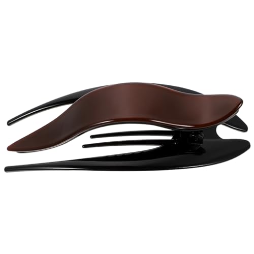 LABRIMP Großer Ponytail Haarkralle Clip Krallenclip für Damen Dekorativer Rutschfester Haarschmuck in Kaffee Waschbar Modisch für Partys Alltag und Stilvolle Frisuren von LABRIMP