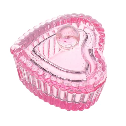 LABRIMP Herzförmige Nagel Dappen Schale aus Kristallglas mit Deckel Japanisches Design Nagelpinsel Waschbecher und Monomer Halter Stilvolle Maniküre Aufbewahrung Farbige Glas Nagelkunst von LABRIMP