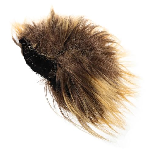 LABRIMP Lustige Cosplay Perücke Stacheliger Kopf Kostüm Braune Fake Haare Für Karneval Maskerade Festival Party Für Erwachsene von LABRIMP