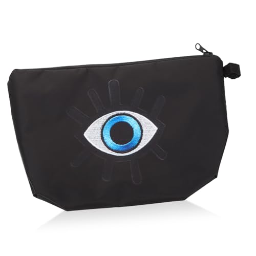 LABRIMP Make-up-Tasche mit Reißverschluss Evil Eye Design Tragbare Kosmetiktasche für Damen Geräumiger Kulturbeutel für Reisen Fitness und Camping Praktischer Schminkbeutel von LABRIMP