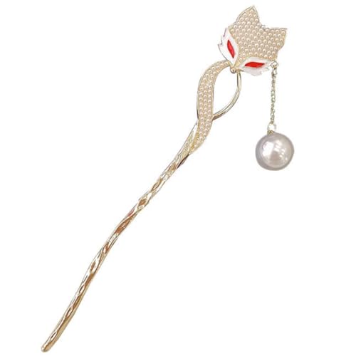 LABRIMP Retro Haarstab aus Metall mit Fuchs design Langem Quastenanhänger Haarschmuck für Frauen Stabiler Haarnadel für Dutt und Hochzeitsfrisuren Stilvolles Accessoire für Alltag und LABRIMP Retro Haarstab aus Metall mit Fuchs design Langem Quastenanhänger Haarschmuck für Frauen Stabiler Haarnadel für Dutt und Hochzeitsfrisuren Stilvolles Accessoire für Alltag und von LABRIMP