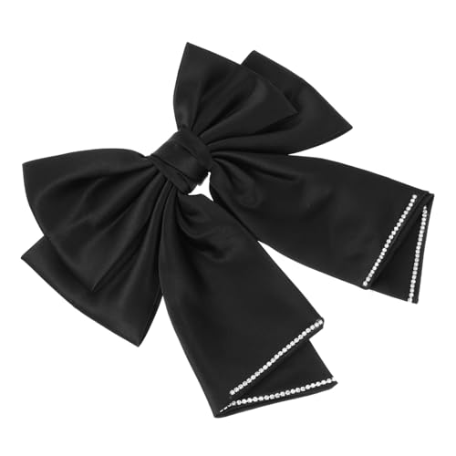 LABRIMP Schwarze Samt bowknot haarspange Damen Haarclip mit Federverschluss Eleganter Haarschmuck für Hochzeit Party und Alltag Rutschfestes Accessoire für Mädchen und Frauen von LABRIMP