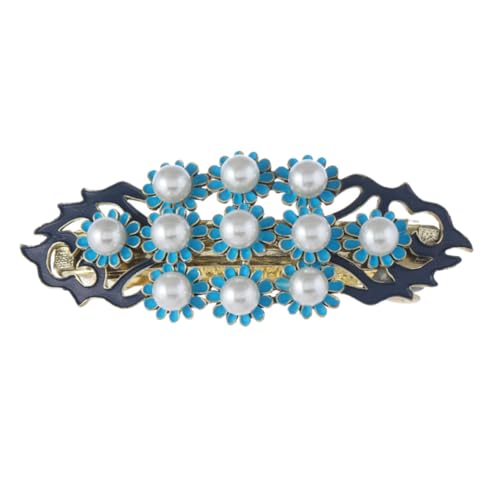 LABRIMP Vintage Haarklammer mit Perlenblumen Sicherer Federclip Chinesischer Retro stil Stilvolles Haar accessoire für Frauen und Mädchen Geeignet für Hochzeiten und Alltagsstyling von LABRIMP