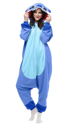 LABULA Einteiler für Erwachsene, Tier-Pyjama, 001 Blau, Medium von LABULA