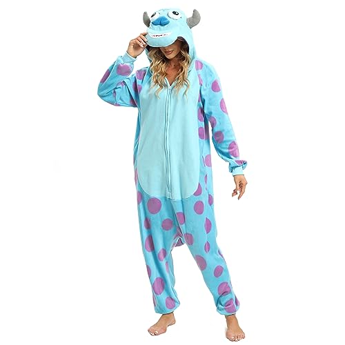 LABULA Onesie Tier Erwachsene Unisex Tieroutfit Cosplay Pyjamas Karneval kostüm,Sully,M von LABULA