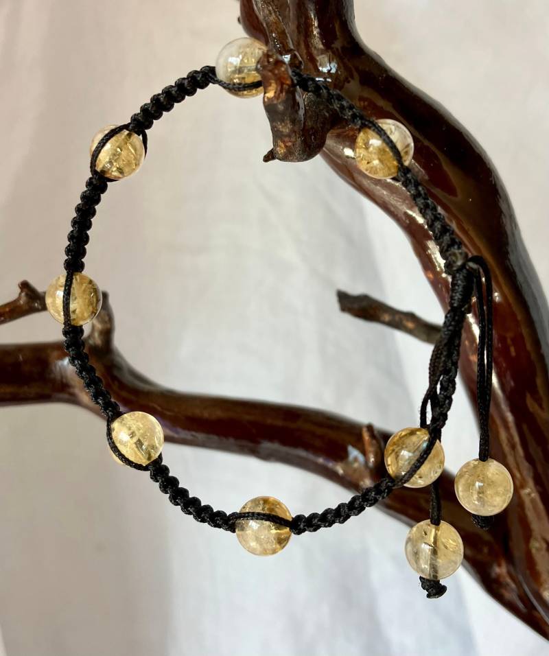 Citrin Makramee Schlupfknoten Armband Citrin Makramee Schlupfknoten Armband von LABjewelrydesigns