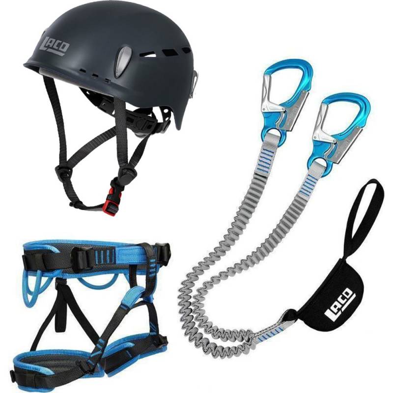 Klettersteig Komplettset LACD Pro Evo 3.0 + LACD Start Gurt + LACD Protector Helm midnight navy L Klettersteig Komplettset LACD Pro Evo 3.0 + LACD Start Gurt + LACD Protector Helm midnight navy L von LACD