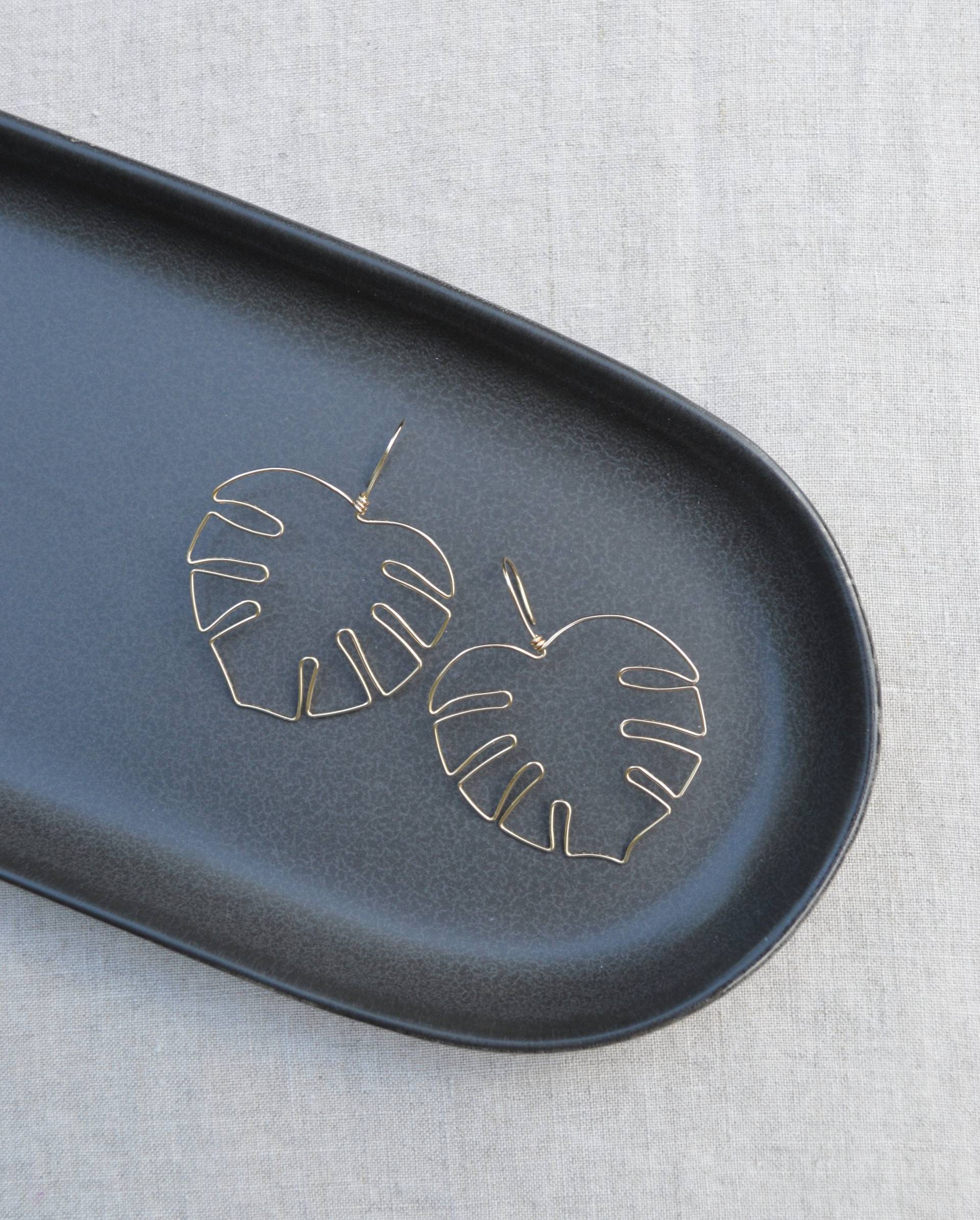 14Kt Gold Gefüllt Monstera Blatt Ohrring 14Kt Gold Gefüllt Monstera Blatt Ohrring von LACELEAFstudio