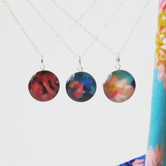 Floral Halskette/Frühling Sterling Silber Brautjungfern Geschenk Floral Halskette/Frühling Sterling Silber Brautjungfern Geschenk von LACEstudio